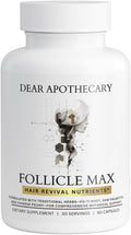 Follicle Max Hair Growth Supplement for Men &amp Women - Biotin 5000mcg Saw Palmetto Iron Zinc Fo-Ti Root Horsetail Nettle - DHT Support - Vitamins for Thinning Hair - 60 Capsules