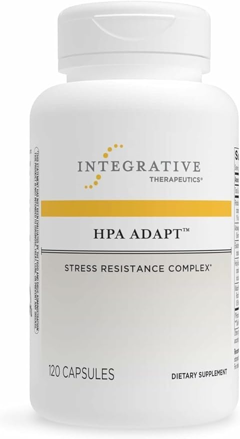 Integrative Therapeutics HPA Adapt - Adaptogenic Supplement for Stress Support* - Includes Ashwagandha Rhodiola &amp Other Adaptogenic Herbs* - Vegan Dairy-Free &amp Gluten-Free - 120 Capsules