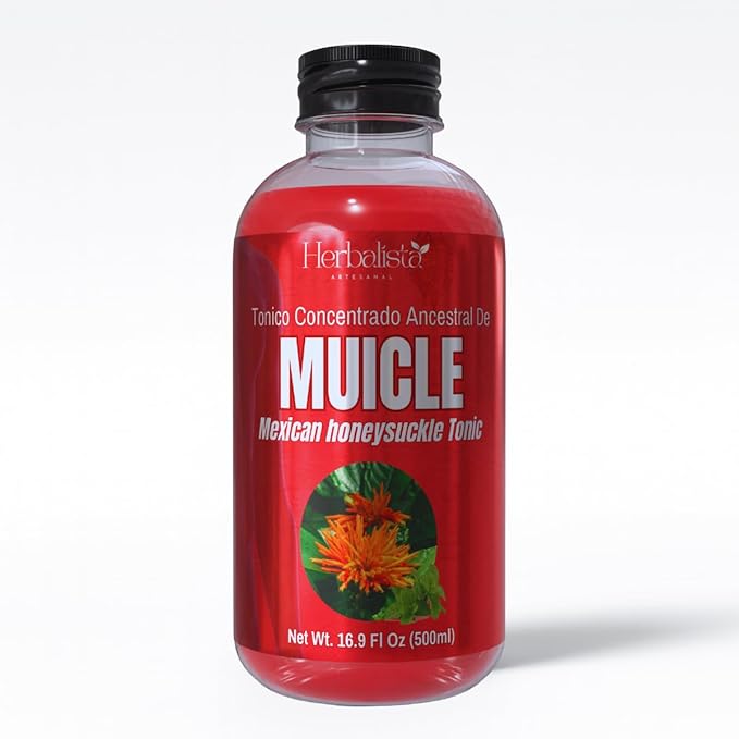 Premium Viral Muicle Tonic (Mexican Honeysuckle) 16.9 fl oz (500ml) - Concentraded Bitter Tonic 1 Tbsp = 3 Cups of Sangre de Cristo Tea- Tonico Herbal - Herbal Fitness Natural Traditional