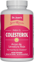 Santo Remedio Red Yeast Rice Supports Cardiovascular System Dietary Supplement 1200 mg per Serving 180 Capsules Non-GMO Gluten Free No Artificial Flavors