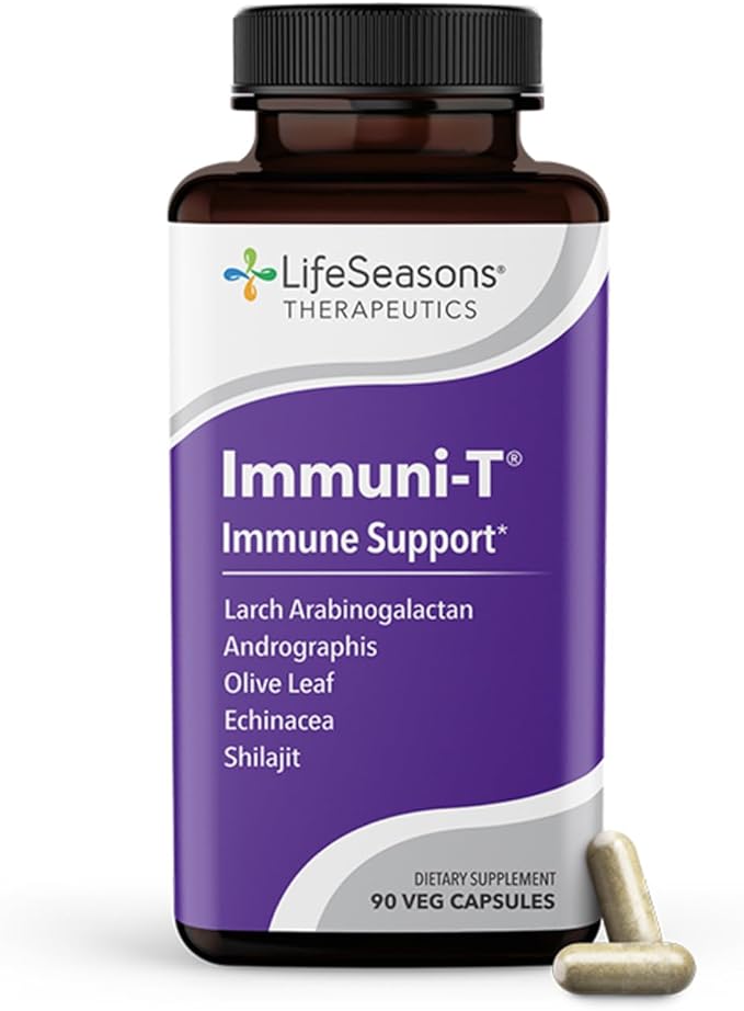 LifeSeasons Rest-ZZZ Extra Strength + Immuni-T Bundle – Natural Sleep &amp Immune Support – Fall Asleep &amp Stay Asleep Boost Immunity &amp Defend Against Seasonal Challenges – 60 Capsules &amp