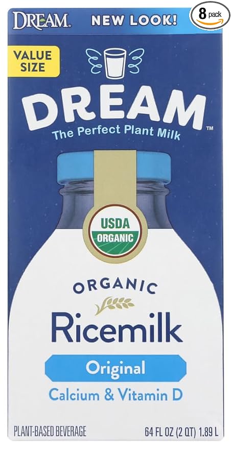 Hain Celestial Non-Dairy Original Enriched Rice Dream Beverage 64 Ounce -- 8 per case.