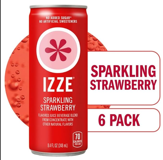 IZE Strawberry Sparkling Juice - 6pk/8.4 fl oz Cans