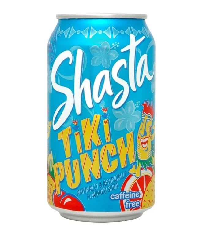 Shasta Soda Variety Pack 12 fl oz Cans 12 Pack Four Flavors: Grape Twist Orange Tiki Punch