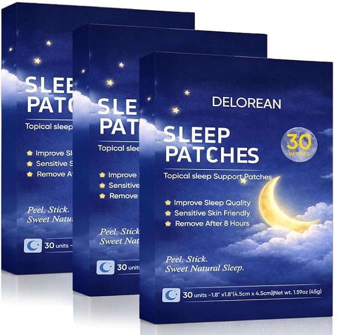 Drowzen Sleep Patches Delorien Sleep Patches for Adults Herbal Melatonin &amp Valerian Night Patches Sleeping Stickers for Relaxation &amp Nighttime Rest 30 Patches (3PCS)