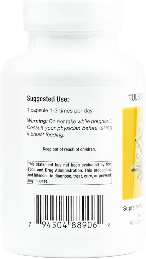Supreme Nutrition Tulsi Supreme – Holy Basil Capsules - 90 Vegetarian Capsules (Pack of 2)