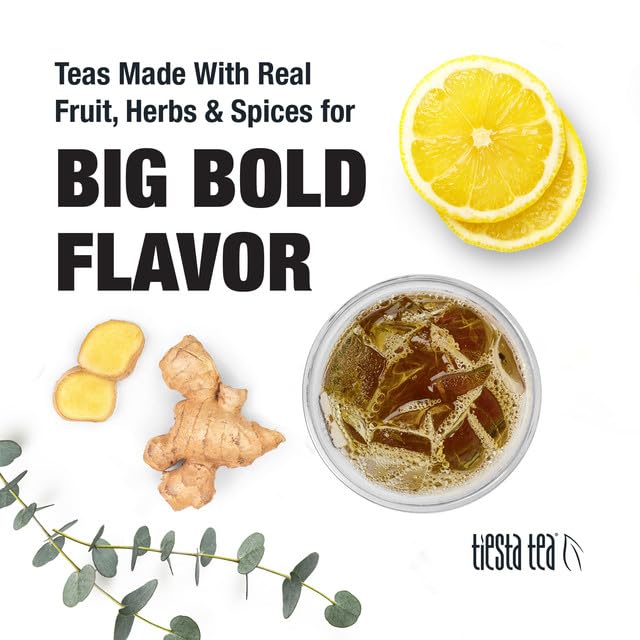 Tiesta Tea - Meyer Lemon Zest Cold Brew Loose Leaf Premium Blend Non-Caffeinated Iced Tea 10 Cold Brew Packets Makes One 64oz Pitcher