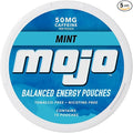 Mojo™ Balanced Energy Pouches | Healthier Energy Drink Alternative |Zero Sugar &amp Calorie-Free with Ginseng Yerba Mate B-Vitamins and Amino Acids | 15 Pouches Per Can | 5 Cans (Mint)