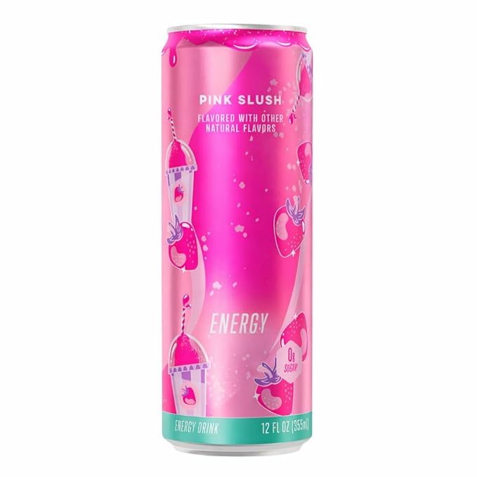 New Alani Lime Slush Pink Slush Cherry Slush Energy Drink Sugar Free - 12 fl oz Low-Calorie Energy Boost Drinks (Pack of 6)