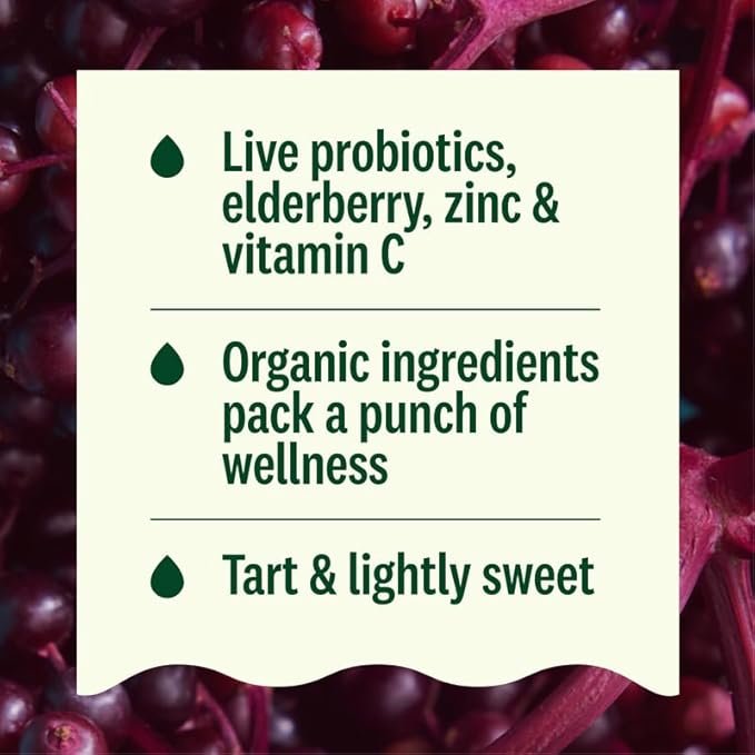 Suja Organic Immunity Elderberry Shot with Turmeric and Ginger | Immunity Boost &amp Support | Functional Shots | Cold-Pressed Juice with Live Probiotics | Plant-Based &amp Gluten-Free (20 Pack)
