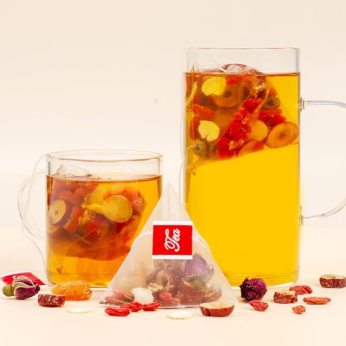 30Bags Rose Ginseng Tea BagsCombination Of Floral Tea Beauty And Beauty Conditioning Health Holiday Scented Tea 10.58OZ Festival Gift