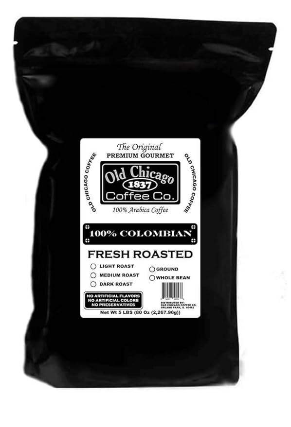 100% Colombian Coffee 5 LB Bag Medium Roast