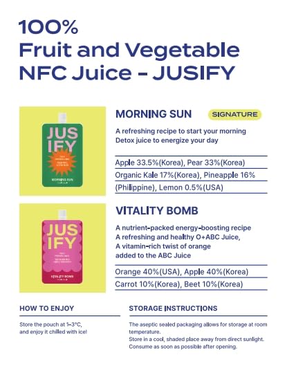 Morning Sun and Vitality Bomb NFC Juice (Morning Sun&ampVitality Bomb_15EA each)