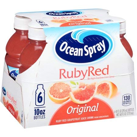 Ocean Spray Fruit Juice Ruby Red Grapefruit 10 Fl Oz 6 Count (6 Pack)