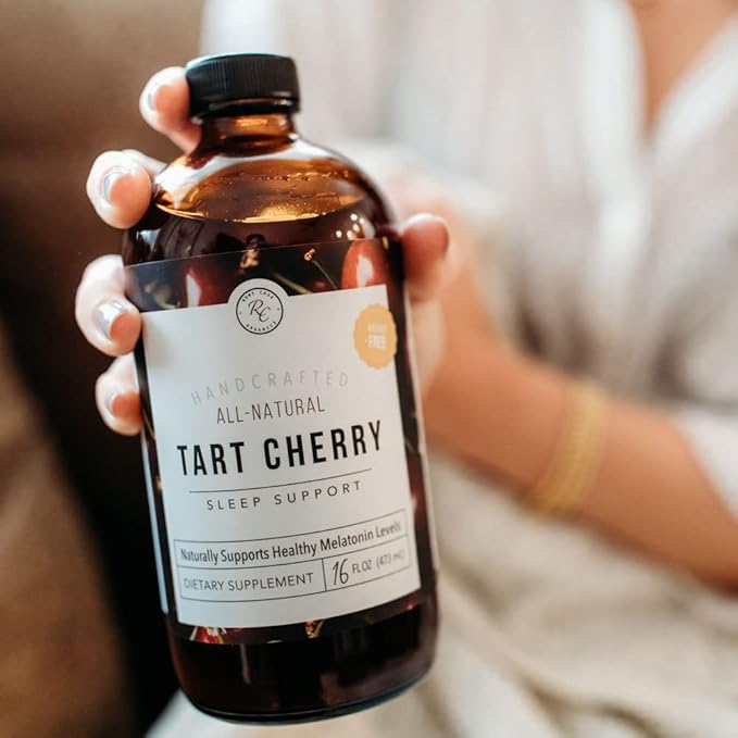 Rowe Casa Organics Tart Cherry Organic Sleep Support with Valerian Root Supports Sleep Cycle Regulation and Muscle Recovery (16 Fl Ounces)