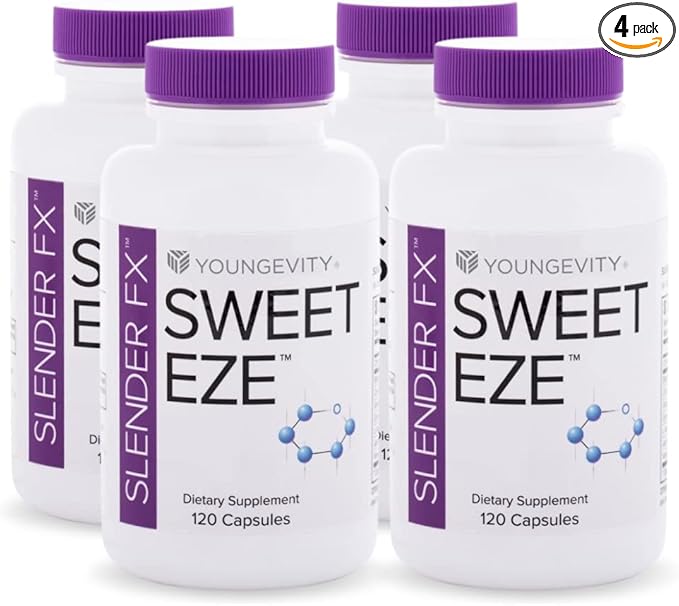 Youngevity Slender FX Sweet EZE - 4 Pack 120 Capsules per Bottle…