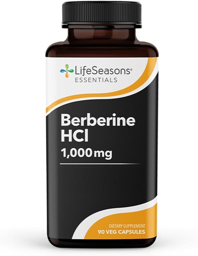 LifeSeasons Berberine - Support for Digestion Heart &amp Immune Health - Balances Sugar and Lipid Levels in Blood - 1000 mg per Serving - 90 Capsules