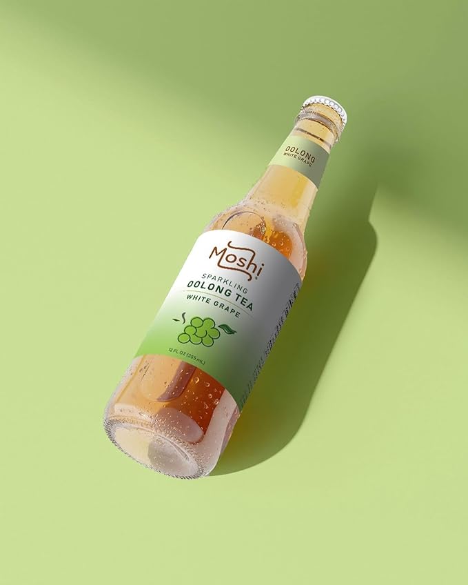 Moshi Sparkling Drinks - White Grape Oolong Tea (12 Bottles)