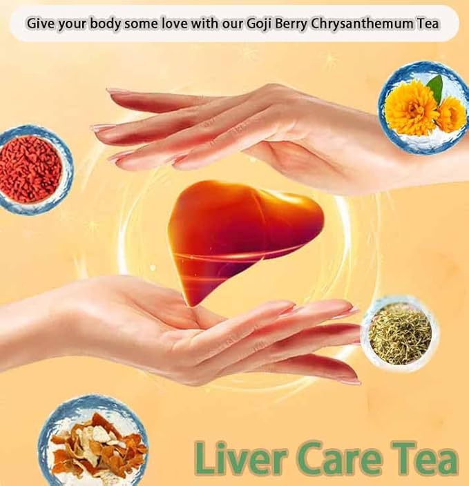 Goji Berry Chrysanthemum Tea Dandelion Wolfberry Tea for Liver Health Liver Detox Clear the Liver and Improve Eyesight 150g(1box15 Bags) (2)