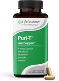 LifeSeasons Puri-T - Liver Cleanse &amp Detox Support Supplement - Resveratrol N-Acetyl Cysteine Milk Thistle Artichoke &amp Turmeric - Supports Tissue Regeneration &amp Healthy Bile Flow - 60 C