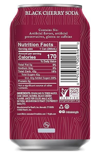 Virgil's Handcrafted Soda Variety Pack - Black Cherry Root Beer Vanilla Cream Orange Cream - 12oz Cans 24 Pack