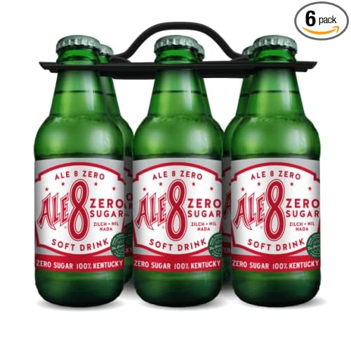 Ale 8 One Diet Zero Sugar Mini Bottles 7 Ounces Pack of 6 100% Kentucky Soft Drink