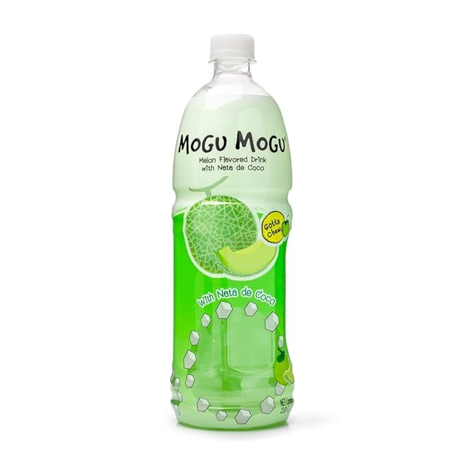 [Pack of 7] [Free Measuring Spoon] Mogu Mogu Juice with Nata De Coco - 33.8 Fl Oz Large Family Size (7 Mixed Flavor) 320 ml