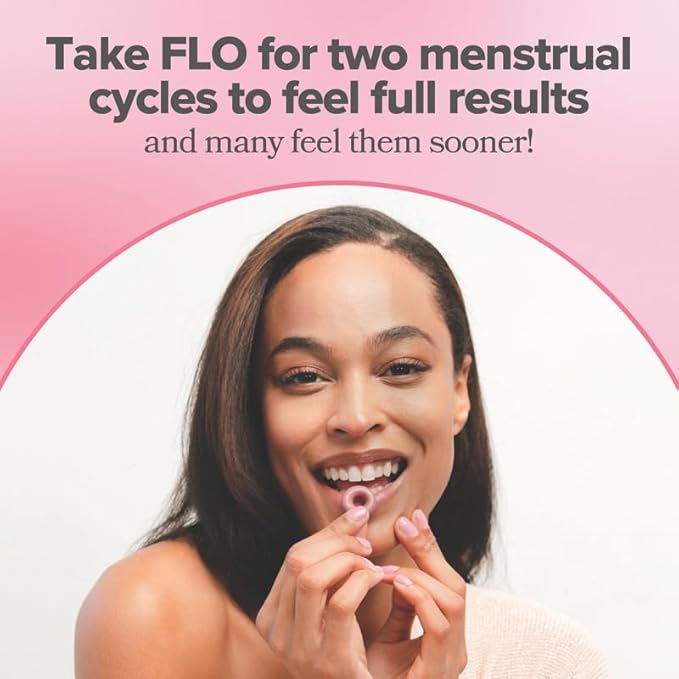 O Positiv FLO PMS Gummies for Women 30 Servings (Pack of 3) - Proactive PMS Relief - Targets Hormonal Breakouts Bloating Cramps &amp Mood Swings with Chasteberry Vitamin B6 &amp Lemon Balm
