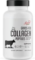 HEARTHY FOODS Collagen Pills Supplement (Type I III) 240 Collagen Capsules Healthy Hair Skin Nails Joints - Dairy and Gluten Free Collagen Supplement - 3.6 Grams Protein Per Serving