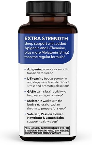 LifeSeasons Rest-ZZZ Extra Strength + Mood Stabili-T Bundle – Natural Sleep &amp Mood Support – Fall Asleep &amp Stay Asleep Promote Calmness Balanced Mood &amp Happiness – Melatonin 60 Capsules
