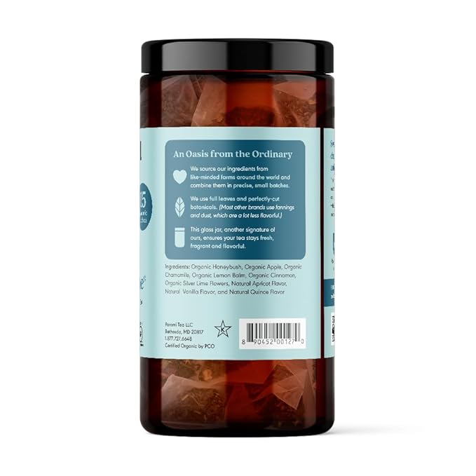 Paromi Sleep with Me Organic Herbal Tea Signature Jar 15 Count (Pack of 6)