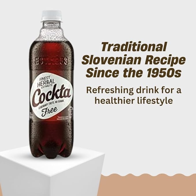 Bottles of Cocktail the original from Croatia non-alcoholic (Cockta Sugar FREE 05 l)