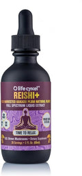 Life Cykel - Reishi Mushroom Extract w/Kakadu Plum- Adaptogen for Sleep Help Relaxation &amp Cellular Support- 100% Organic Mushrooms Antioxidants Vitamin C 2oz (Packaging May Vary)