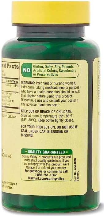 Spring Valley Ultra Triple Strength Cranberry Dietary Supplement 15000 mg 60 Count + Daily Supplement Tracker Sticker