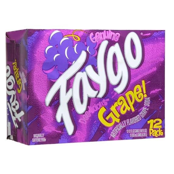 Faygoo - Grape Soda - 24 Pack of 12-oz. Cans