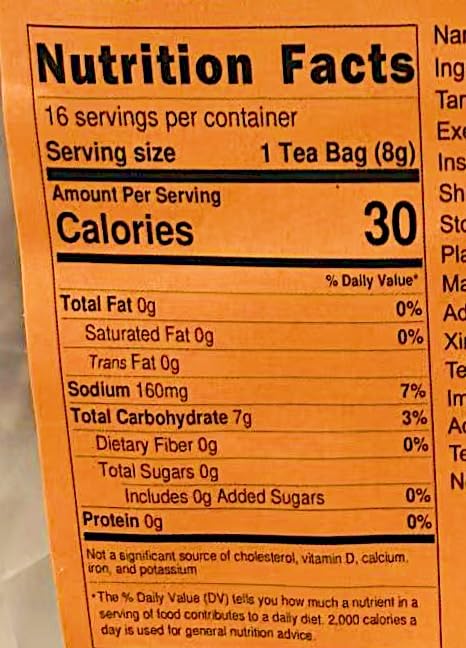 Orange Peel Monk Fruit Herbal Tea 4.52oz (16 Bags)Pack of 2