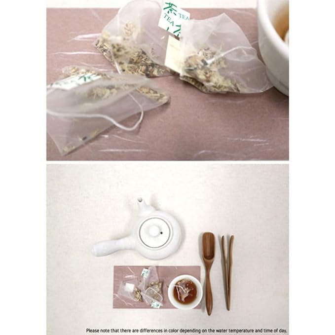 GAGOPA 100% Pure Natural Korean tea Herbal Tea Natural Tea bags No sugar Triangular Tea Bag (PLA) 50 Tea bags Healthy tea bags (malgeumgadeuk Tea)