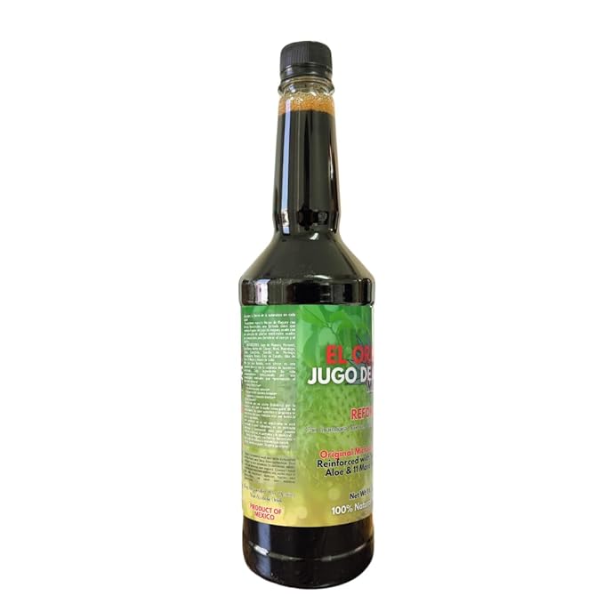 Maguey Juice - Jugo De Maguey Reforzado With Graviola Soursop Moronel Cancerina Aloe - Michoacano Tarasco 1 lt (33.3Fl Oz) Asado (Reinforced)