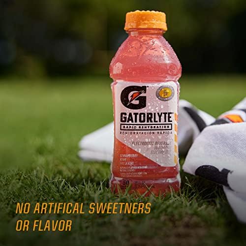 Gatorlyte Rapid Rehydration Electrolyte Drink Cherry Lime Specialized Blend of 5 Electrolytes Lower Sugar No Artificial Sweeteners No Artificial Flavors 20 fl oz Bottles (12 Pack)