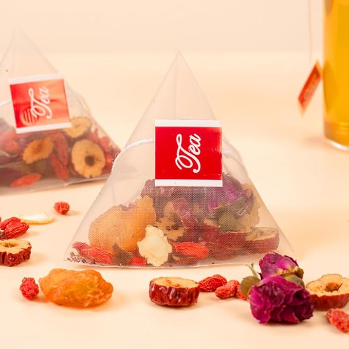30Bags Rose Ginseng Tea BagsCombination Of Floral Tea Beauty And Beauty Conditioning Health Holiday Scented Tea 10.58OZ Festival Gift