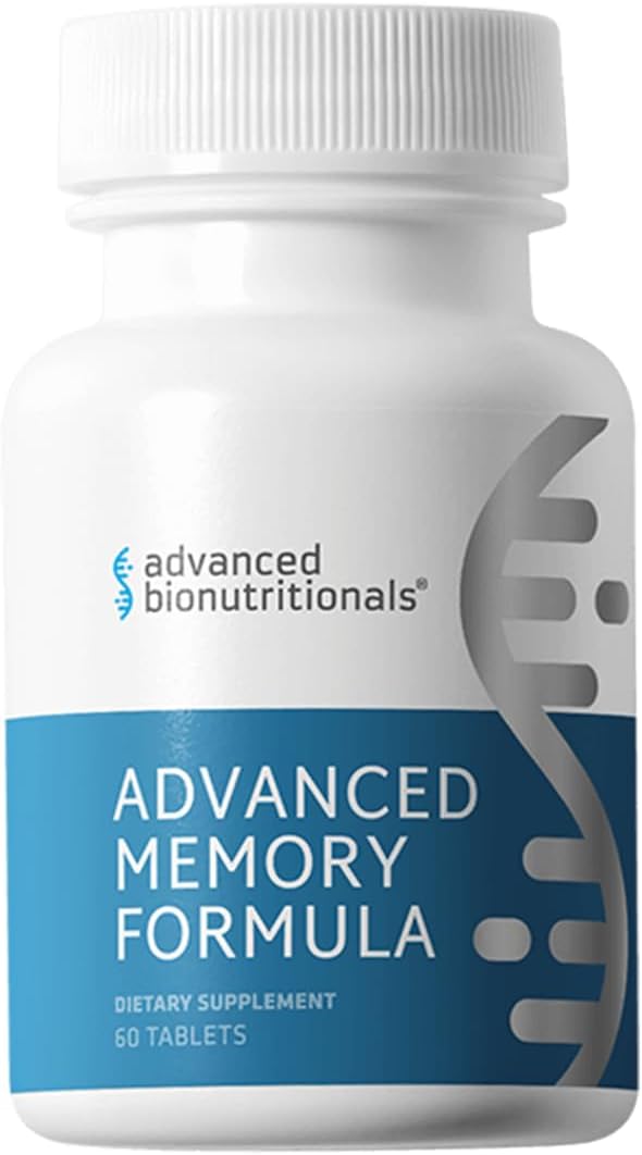 Advanced Bionutritionals Advanced Memory Formula Brain Booster Supplement for Memory and Focus Acetylcholine Alpha-GPC NeuroFactor Manufactured in The USA 60 Tablets