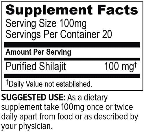 Pure Himalayan Shilajit Original Solid Excellent Source of Fulvic Acid &amp Trace Minerals Widely Used in Ayurveda (8g Pack of 1)