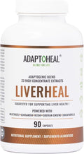 ADAPTOHEAL Milk Thistle Turmeric and Astragalus Complex – Liverheal Herbal Liver Cleanse and Detox Formula with Artichoke and Schisandra Extracts – High-Potency Plant Blend (90 Capsules)