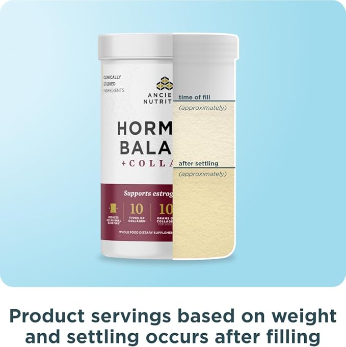 Ancient Nutrition Hormone Balance + Collagen Powder Supplement Hydrolyzed Collagen Peptides Key Clinically Validated Ingredient to Support Balanced Hormones and Boost Energy Vanilla 25 Servings