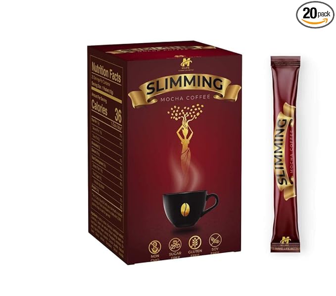 Slimming Mocha Coffee – Burn + Control Herbal Coffee – Metabolism &amp Weight Management – Premium Arabica &amp Robusta Blend – Sugar Free Gluten Free Keto Friendly