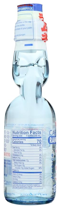 Shirakiku Ramune Carbonated Drink - Original 6.76-Ounce Bottle (Pack of 3)