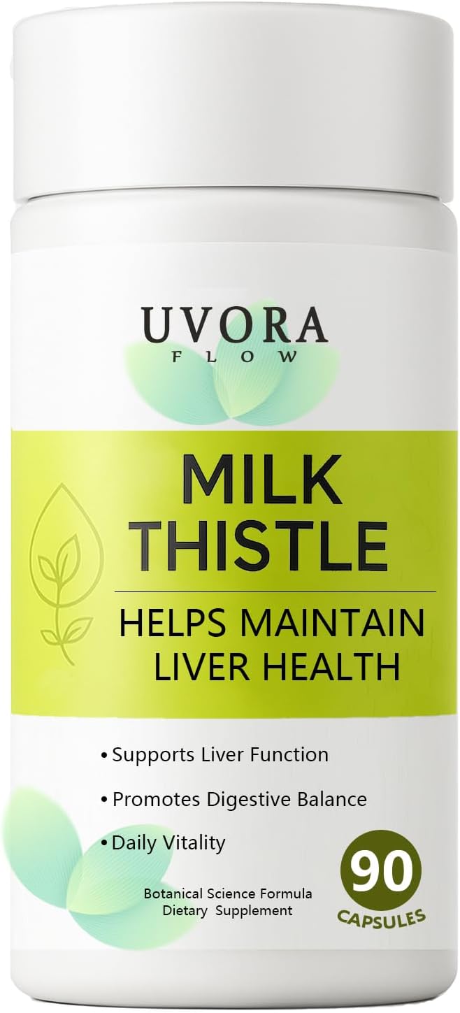Milk Thistle Detox Botanical Blend for Daily Wellness Support — Includes Turmeric Inositol &amp Vitamin C — 60 Veg Capsules (1)