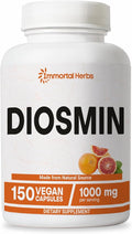 Pure Diosmin 1000mg Complex Formula 150 Capsules Citrus Bioflavonoids Rich Fruit Extract 100% Vegetarian Non-GMO &amp Gluten Free Diosmin Supplement