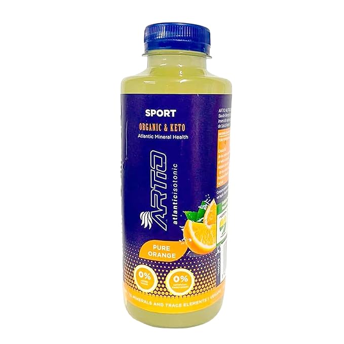 Artio Orange Sports Drink Isotonic made with 10% - 12 Pack - Seawater and 78 Bioavailable Minerals that Provide Optimal Hydration Drinks