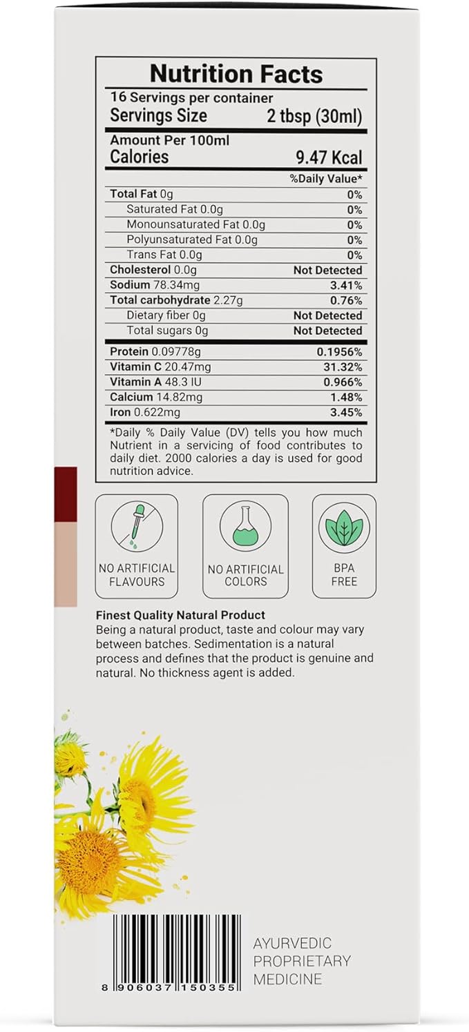 KRISHNA'S HERBAL &amp AYURVEDA Cardiac Care Juice - Ayurvedic Heart Care Expert Healthy Heart Cardiac Wellness Enriched with Arjuna Chaal Kutki Amla Anardana &amp Pushkar Mool 500 ml (Pack of 1)